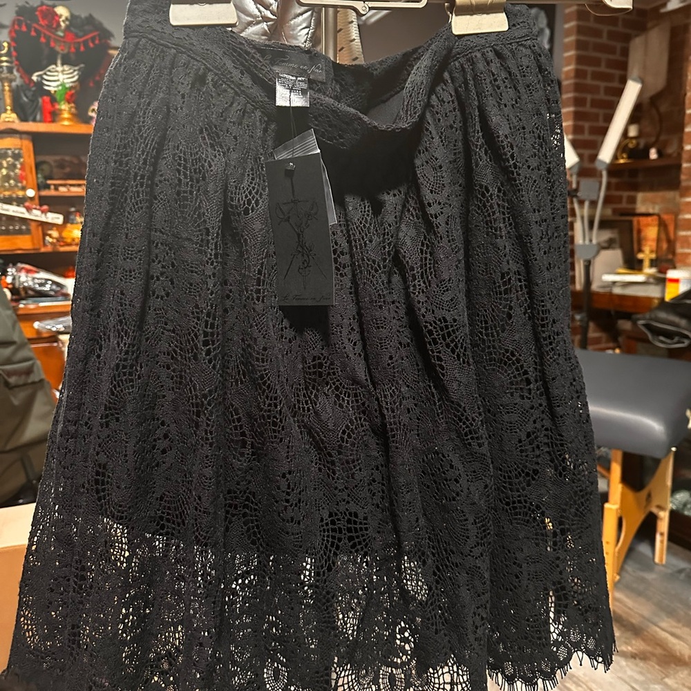 La Femme Black Gothic Skirt